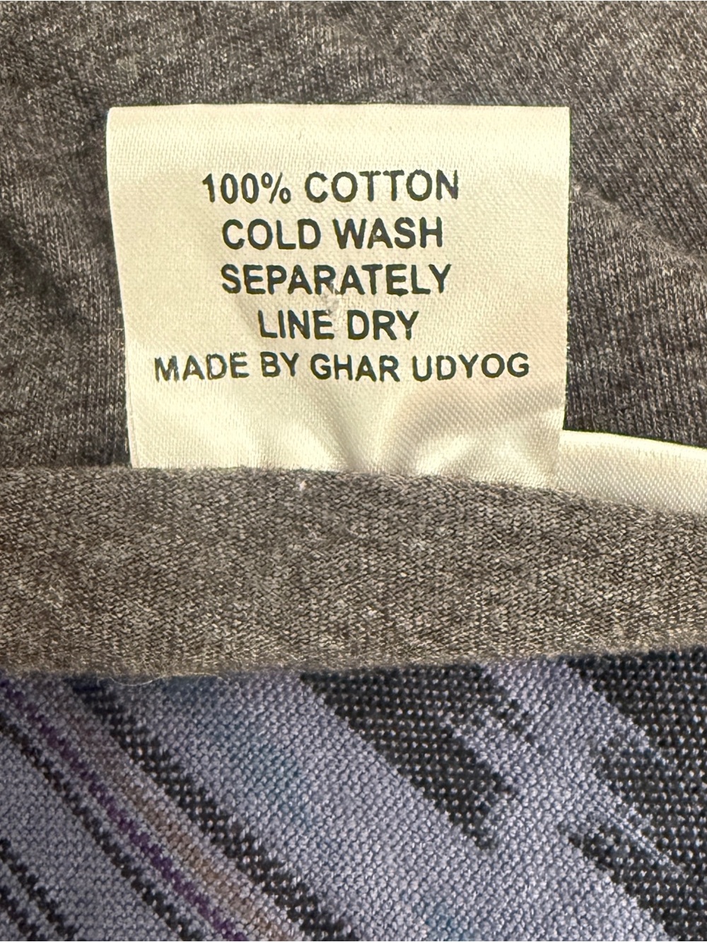 Marketplace Handwork of India Cotton Top Size M Dignity Not Charity Boho Indigo - Picture 5 of 6